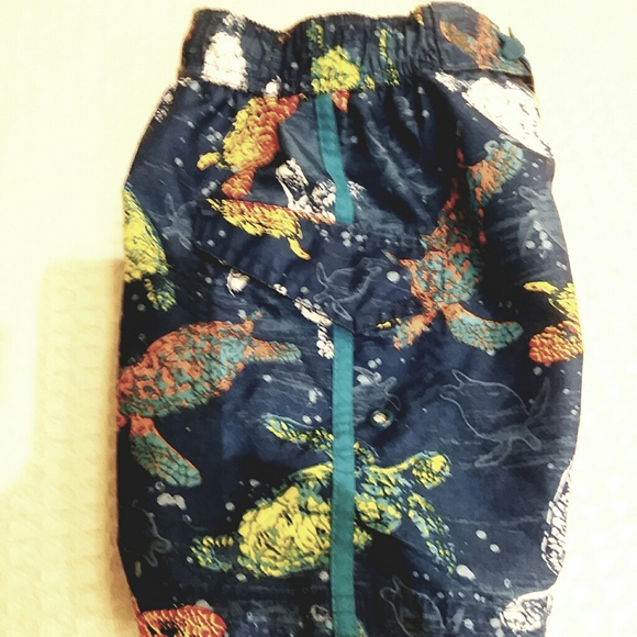Laguna Boys Turtle Print Swim Trunks - Picture 3 of 7